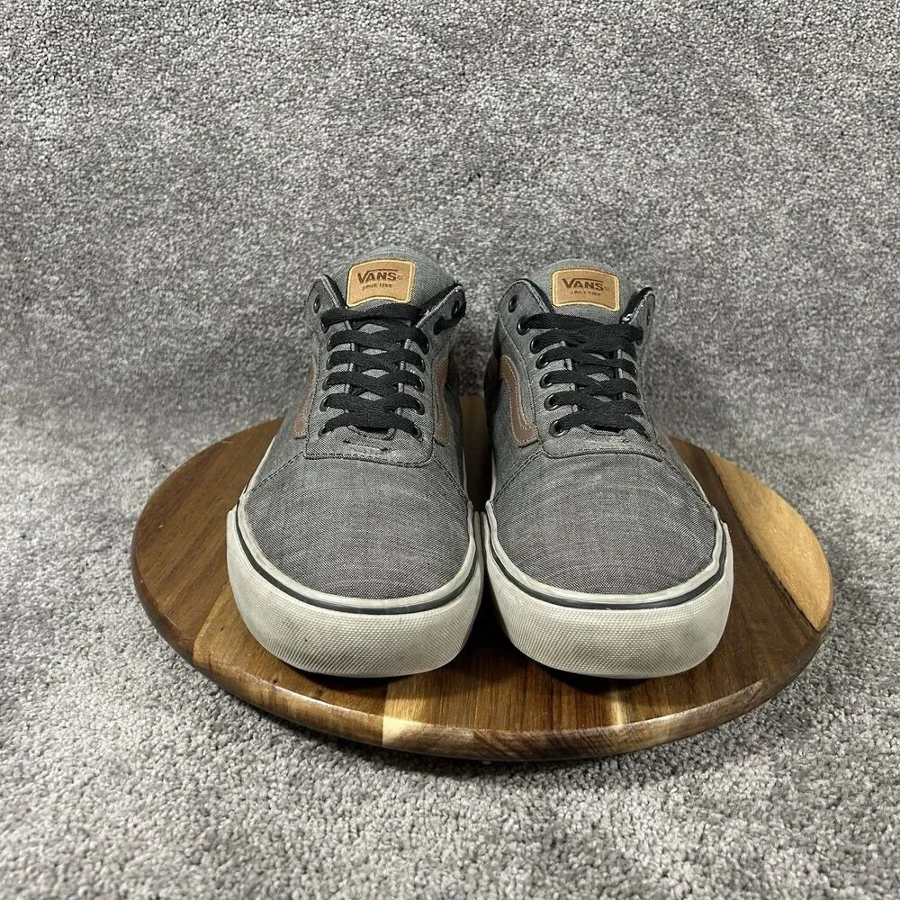 Vans Ward Deluxe Mens Size 13 Gray Brown Casual Athletic Skate Shoes Used